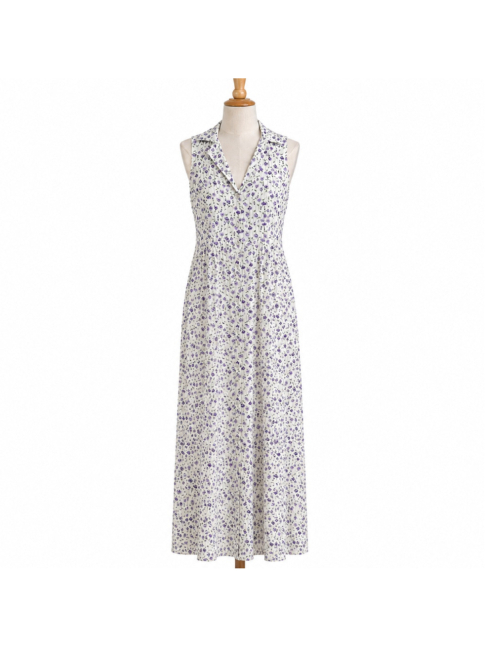 Vintage 90s CDC Prairie Collared Floral Maxi Dress Size 10 Cottagecore Garden